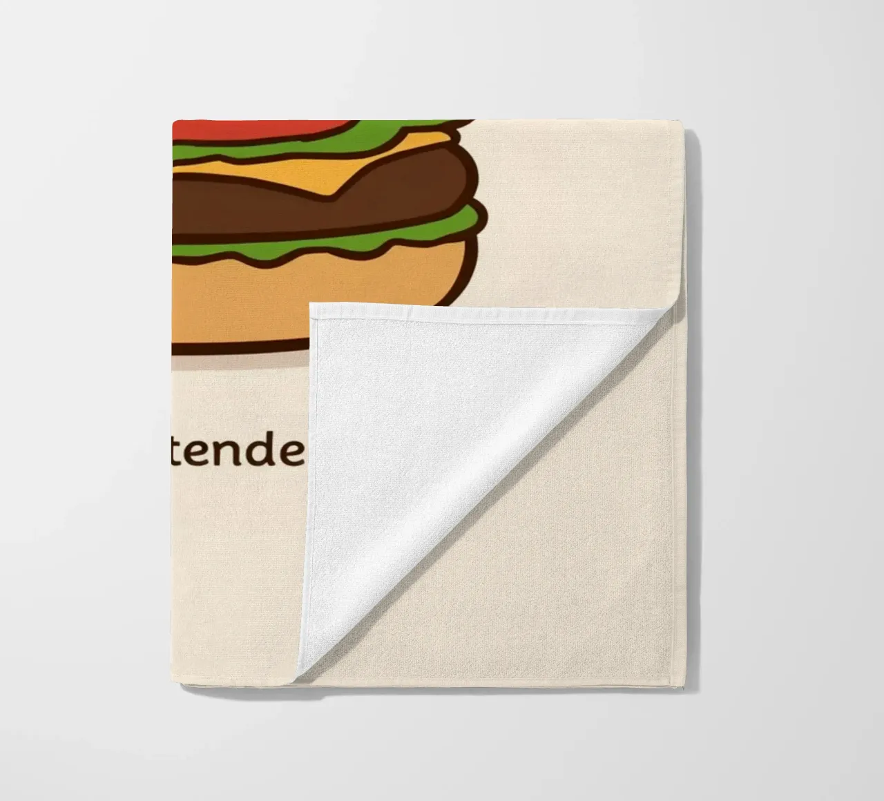 Un simpatico hamburger con "Bun Intended". telo mare da DesignDoodle