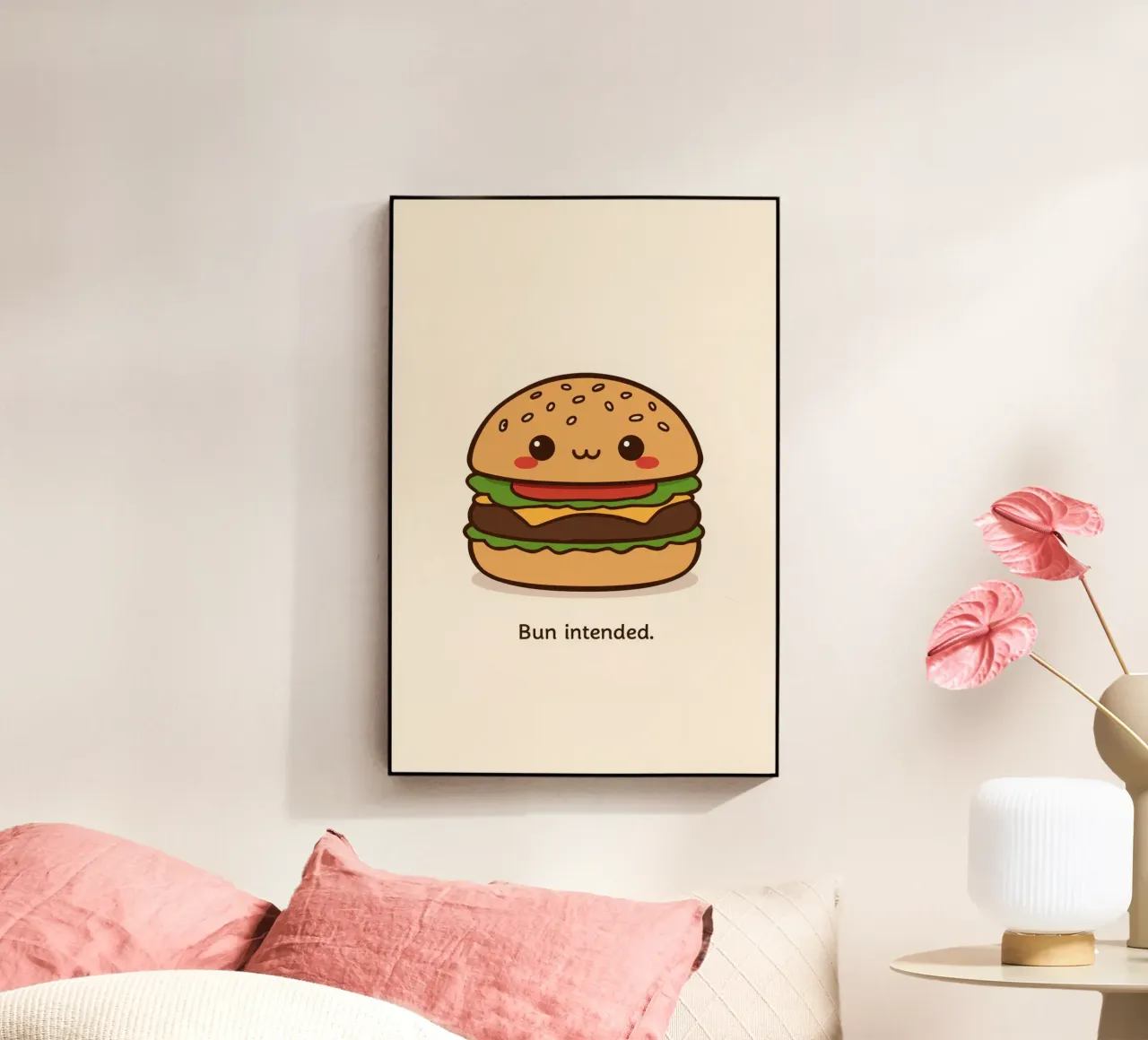 Un simpatico hamburger con "Bun Intended". plexiglass da DesignDoodle