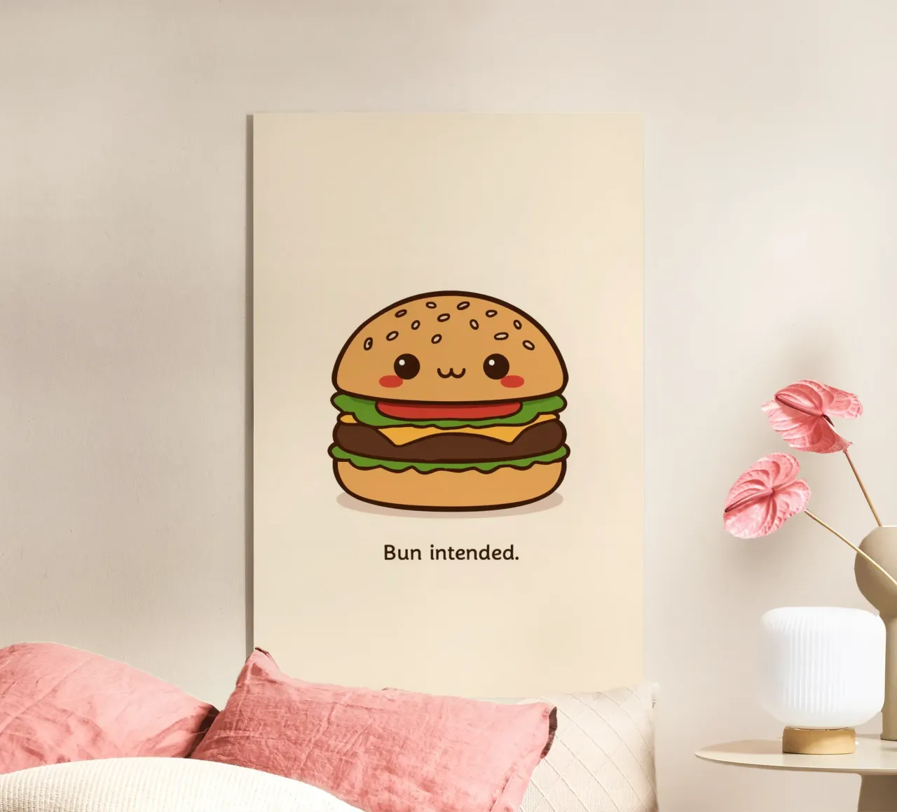 Un simpatico hamburger con "Bun Intended". plexiglass da DesignDoodle
