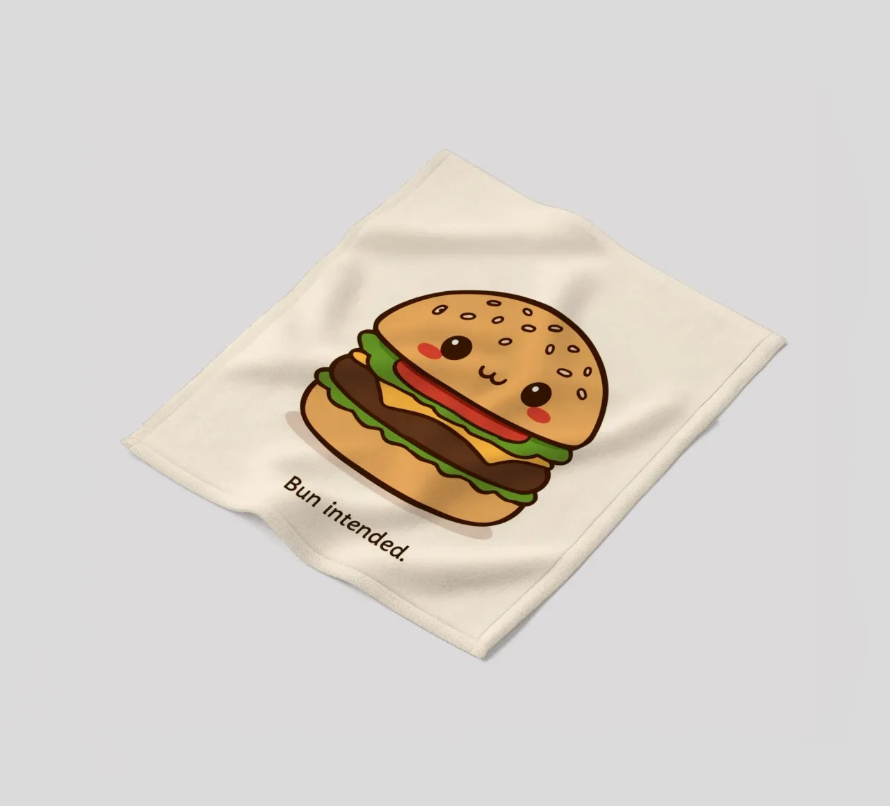 Un simpatico hamburger con "Bun Intended". coperta in pile da DesignDoodle