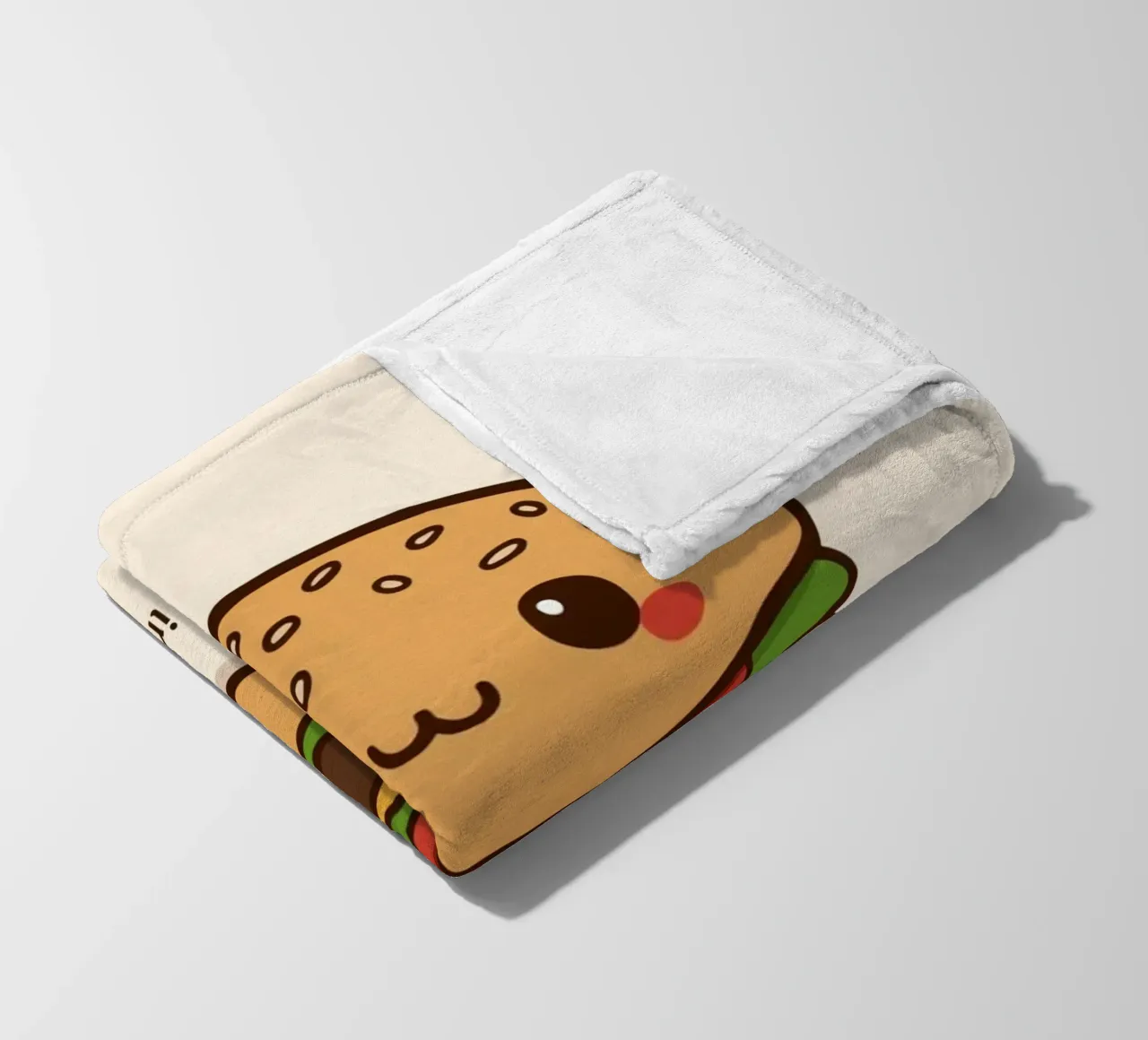 Un simpatico hamburger con "Bun Intended". coperta in pile da DesignDoodle