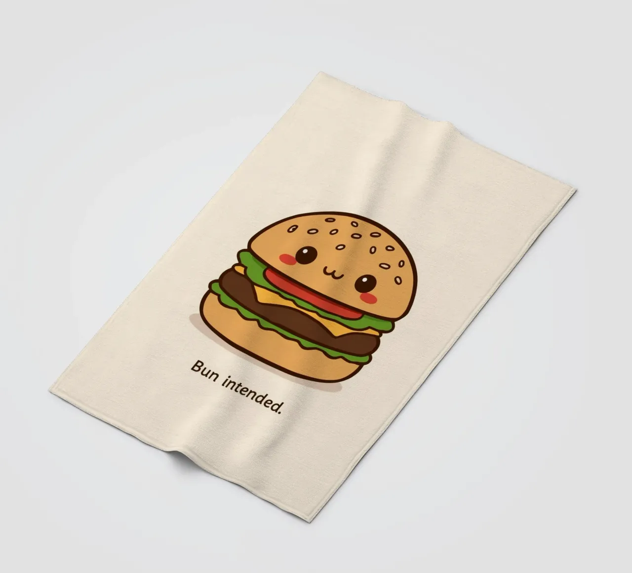 Un simpatico hamburger con "Bun Intended". coperta in pile da DesignDoodle