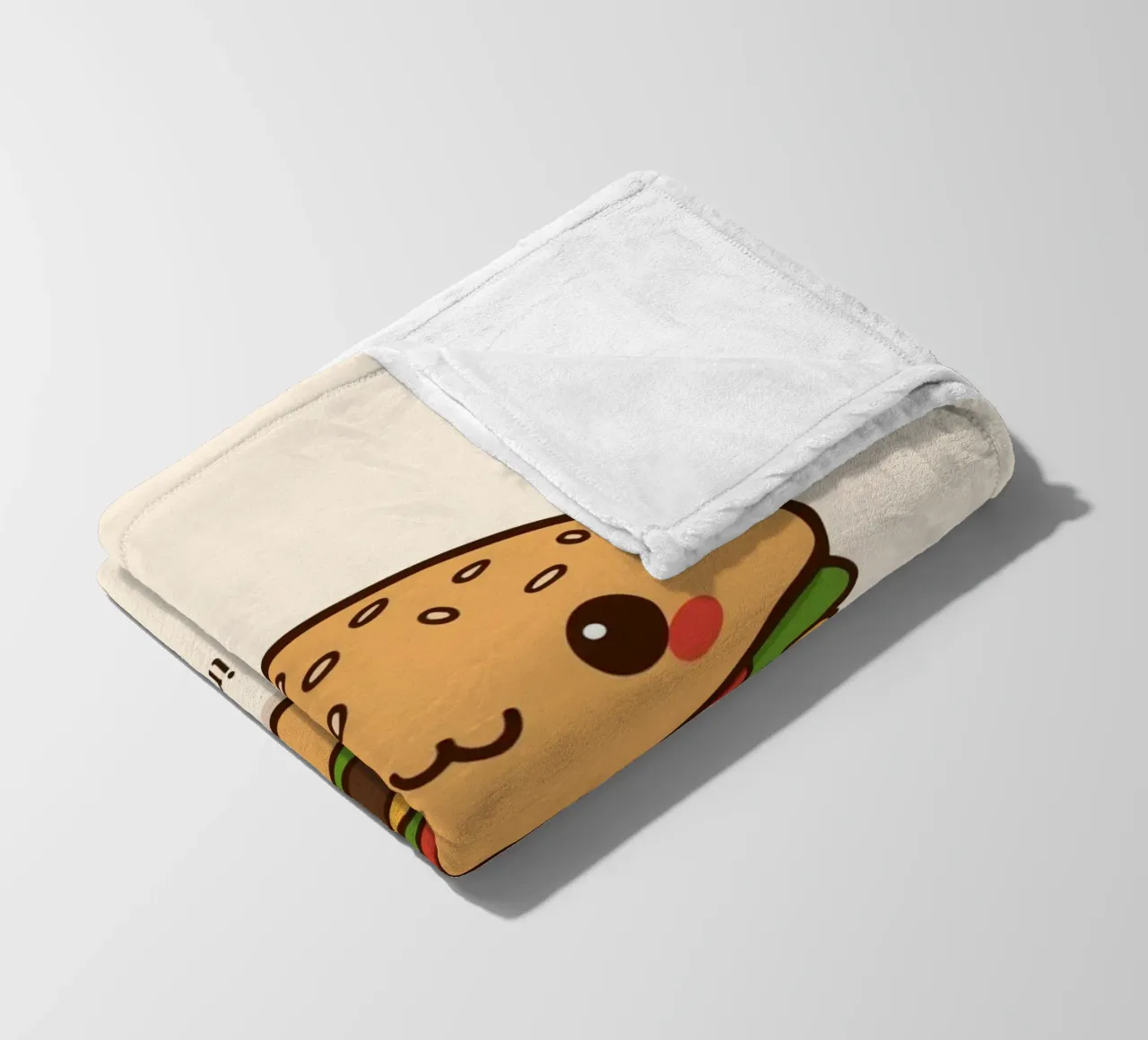 Un simpatico hamburger con "Bun Intended". coperta in pile da DesignDoodle