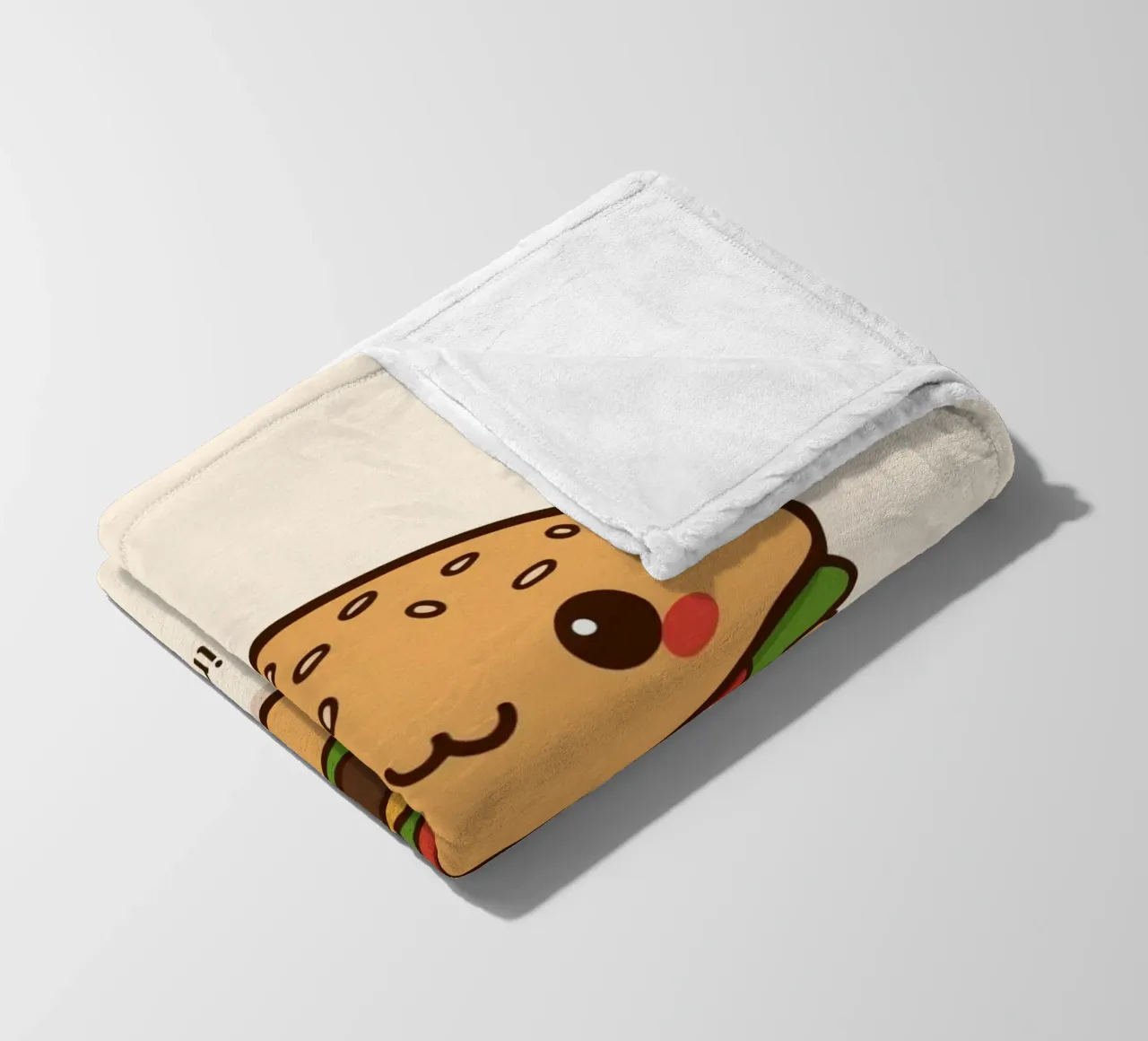Un simpatico hamburger con "Bun Intended". coperta in pile da DesignDoodle