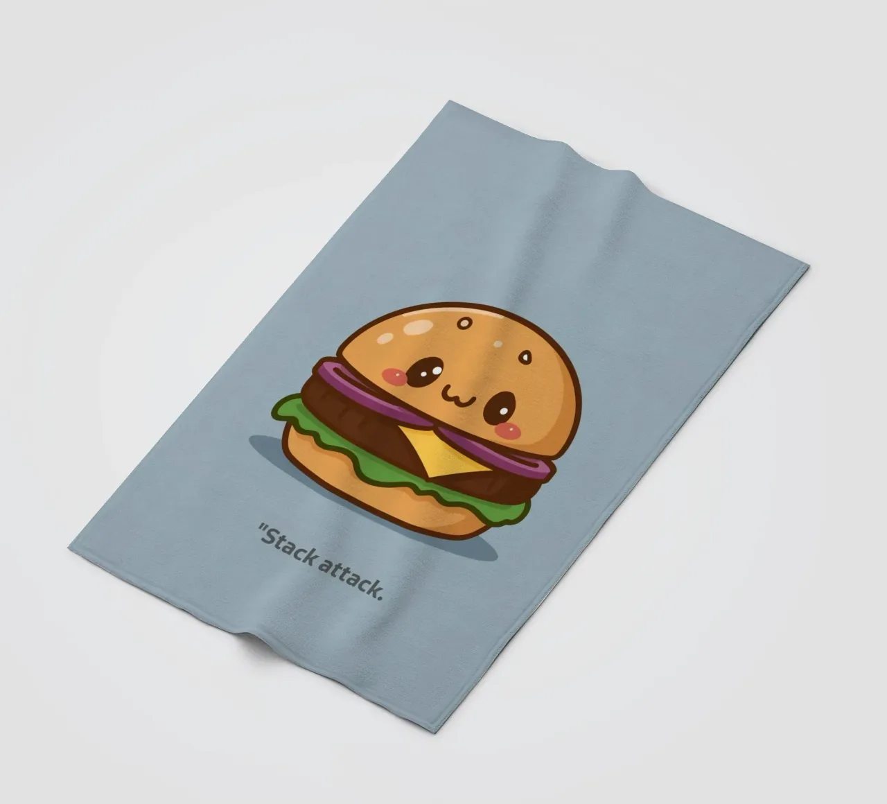 Carino l'hamburger con la faccia "Stack Attack" coperta in pile da DesignDoodle