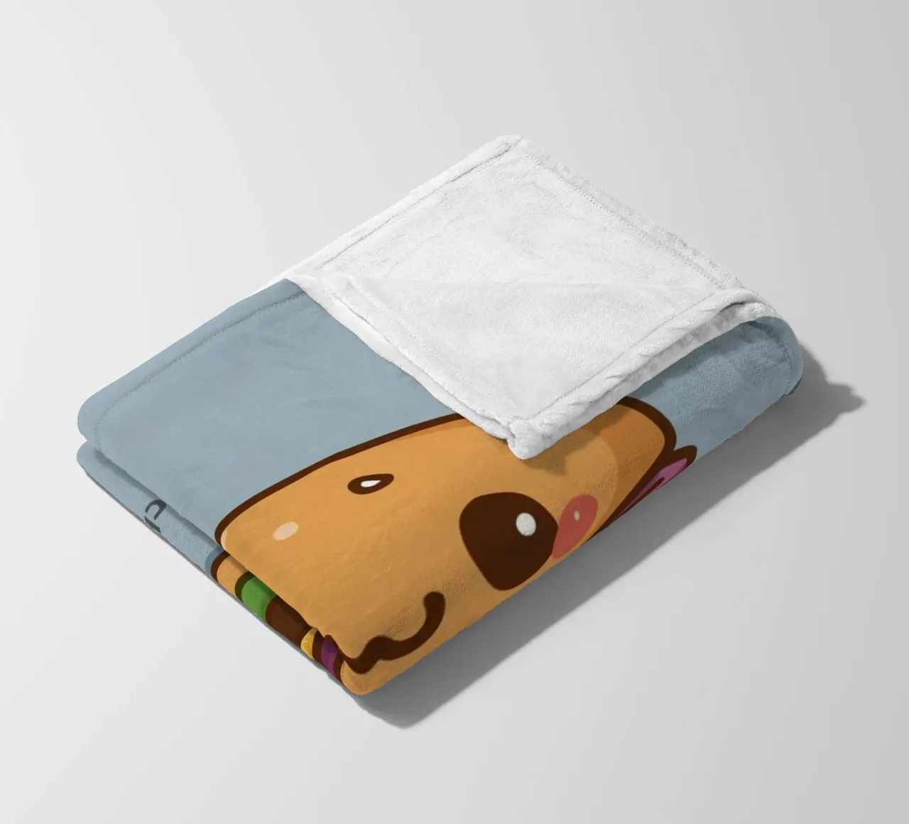 Carino l'hamburger con la faccia "Stack Attack" coperta in pile da DesignDoodle
