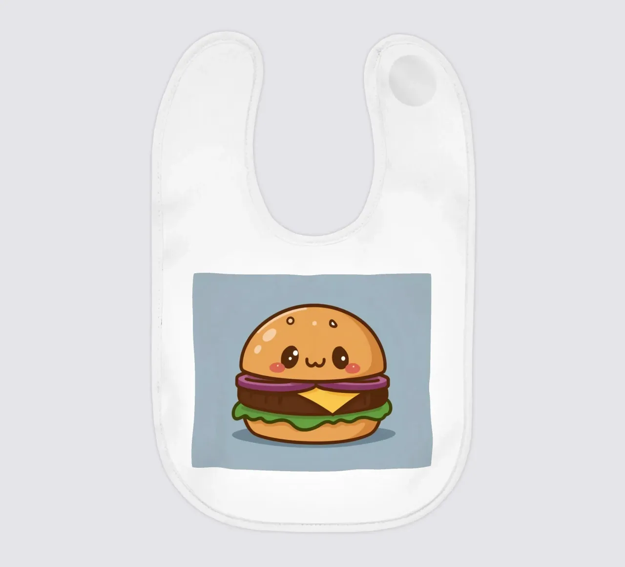 Carino l'hamburger con la faccia "Stack Attack" bavaglino da DesignDoodle