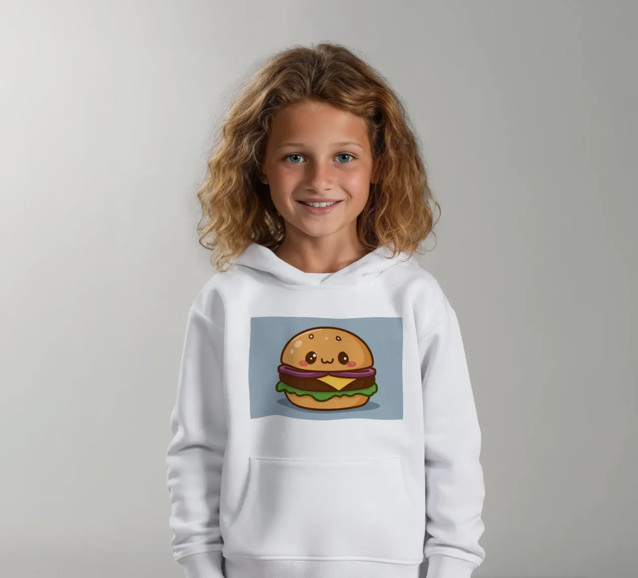 Carino l'hamburger con la faccia "Stack Attack" felpa bambino con cappuccio da DesignDoodle