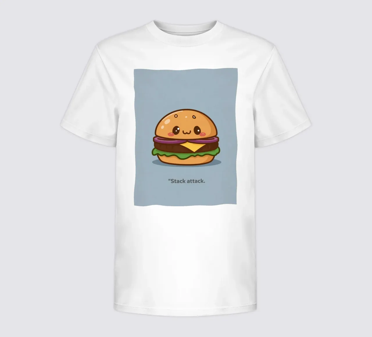 Carino l'hamburger con la faccia "Stack Attack" t-shirt bambini da DesignDoodle