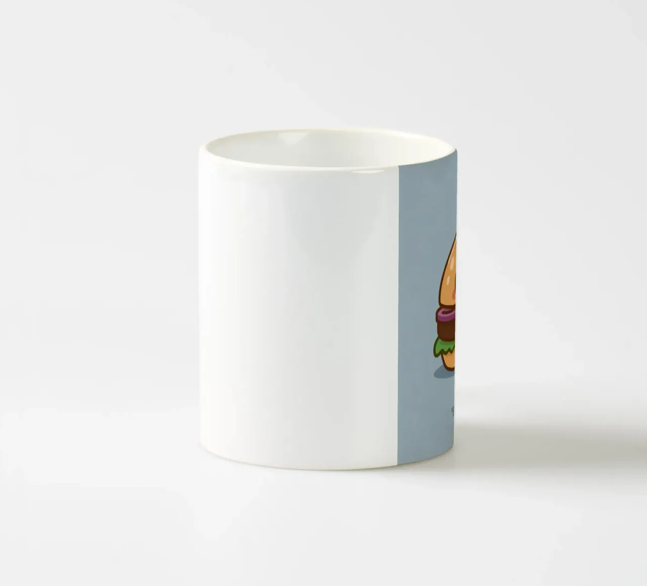 Carino l'hamburger con la faccia "Stack Attack" tazza in ceramica da DesignDoodle