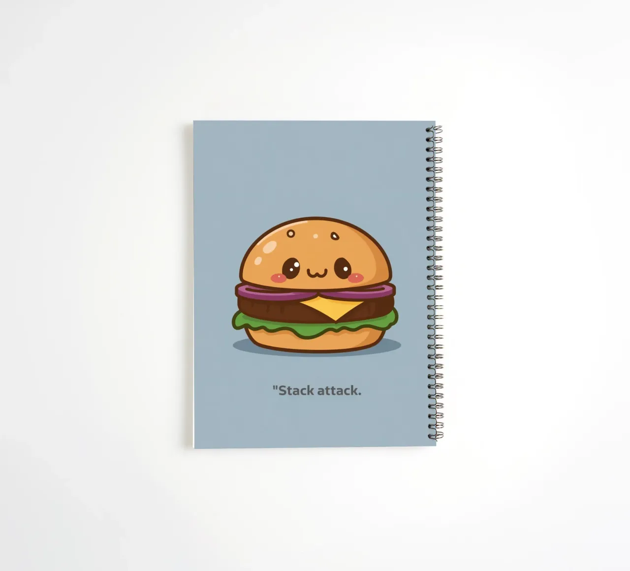 Carino l'hamburger con la faccia "Stack Attack" diario ad anelli da DesignDoodle