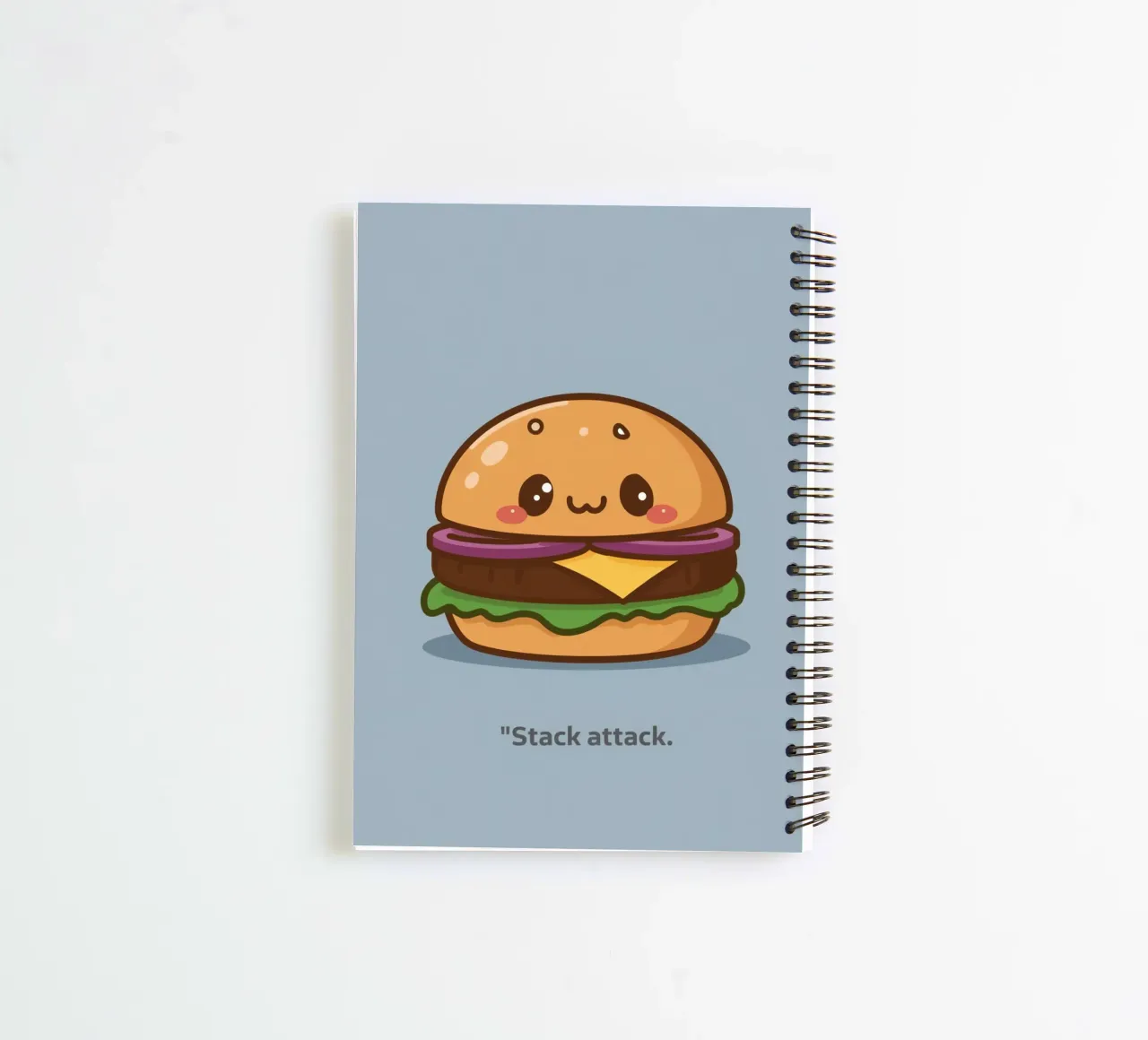 Carino l'hamburger con la faccia "Stack Attack" diario ad anelli da DesignDoodle