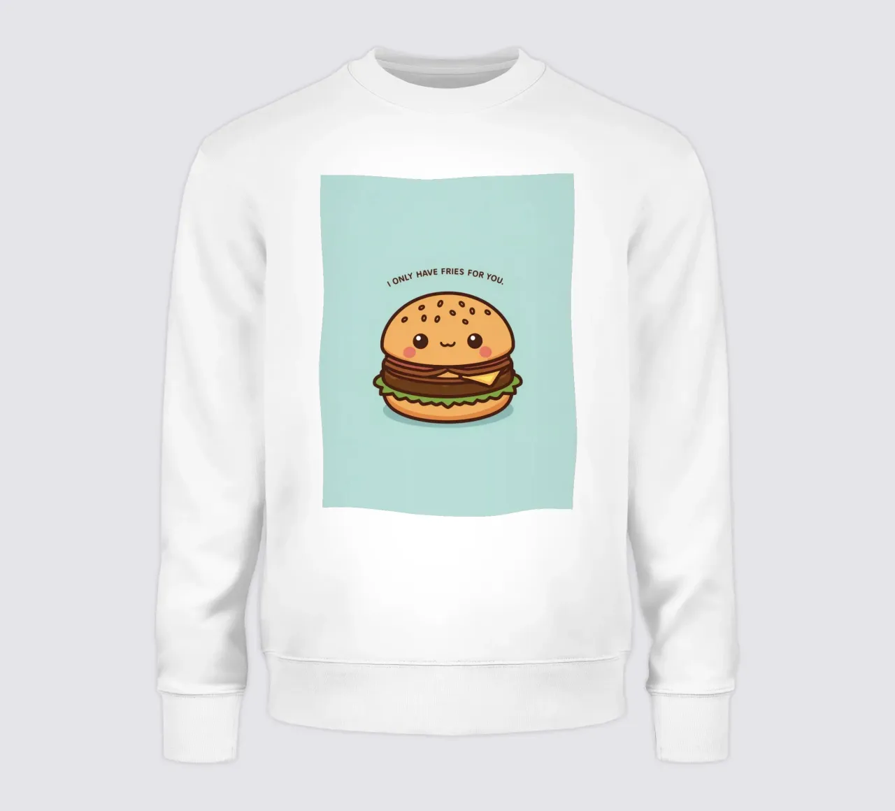 Simpatico hamburger felice con sovrapposizione divertente felpa da DesignDoodle