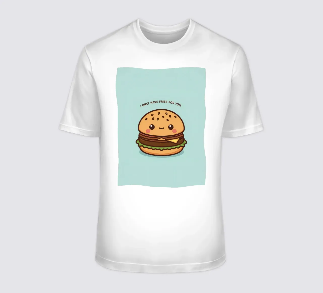 Simpatico hamburger felice con sovrapposizione divertente t-shirt da DesignDoodle