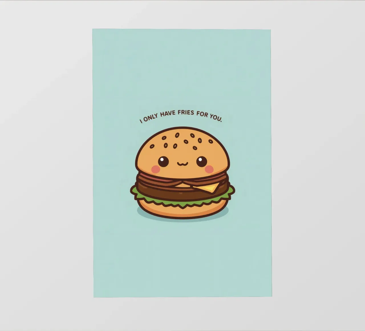 Simpatico hamburger felice con sovrapposizione divertente telo in pvc da DesignDoodle