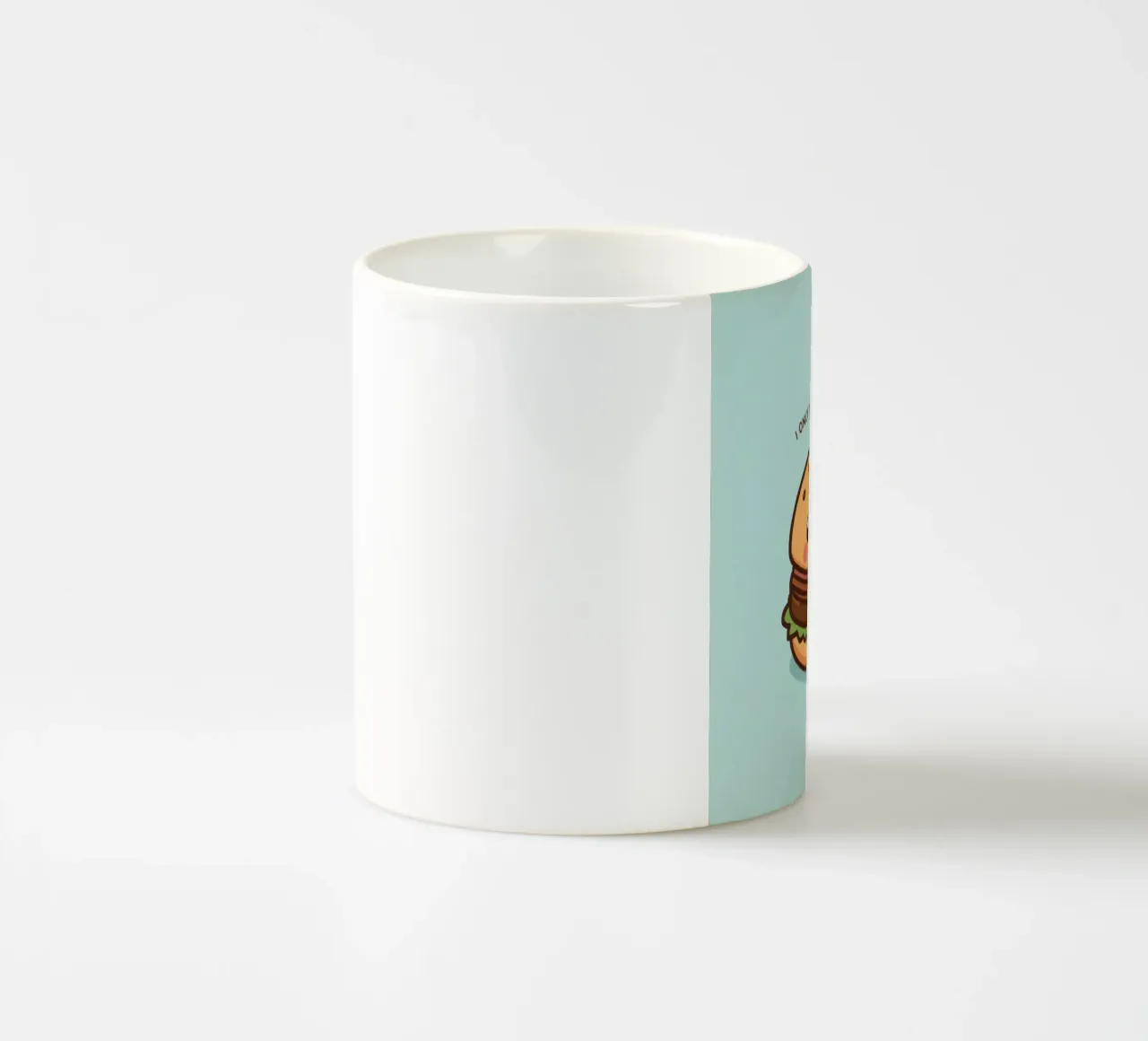 Simpatico hamburger felice con sovrapposizione divertente tazza in ceramica da DesignDoodle