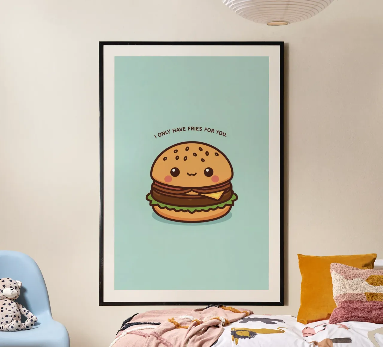 Simpatico hamburger felice con sovrapposizione divertente carta hahnemühle da DesignDoodle