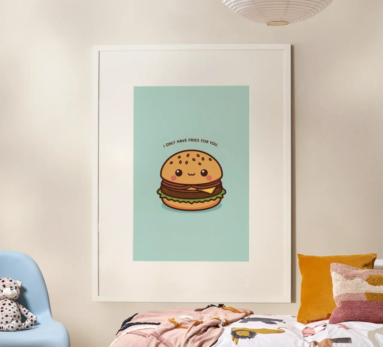 Simpatico hamburger felice con sovrapposizione divertente carta hahnemühle da DesignDoodle