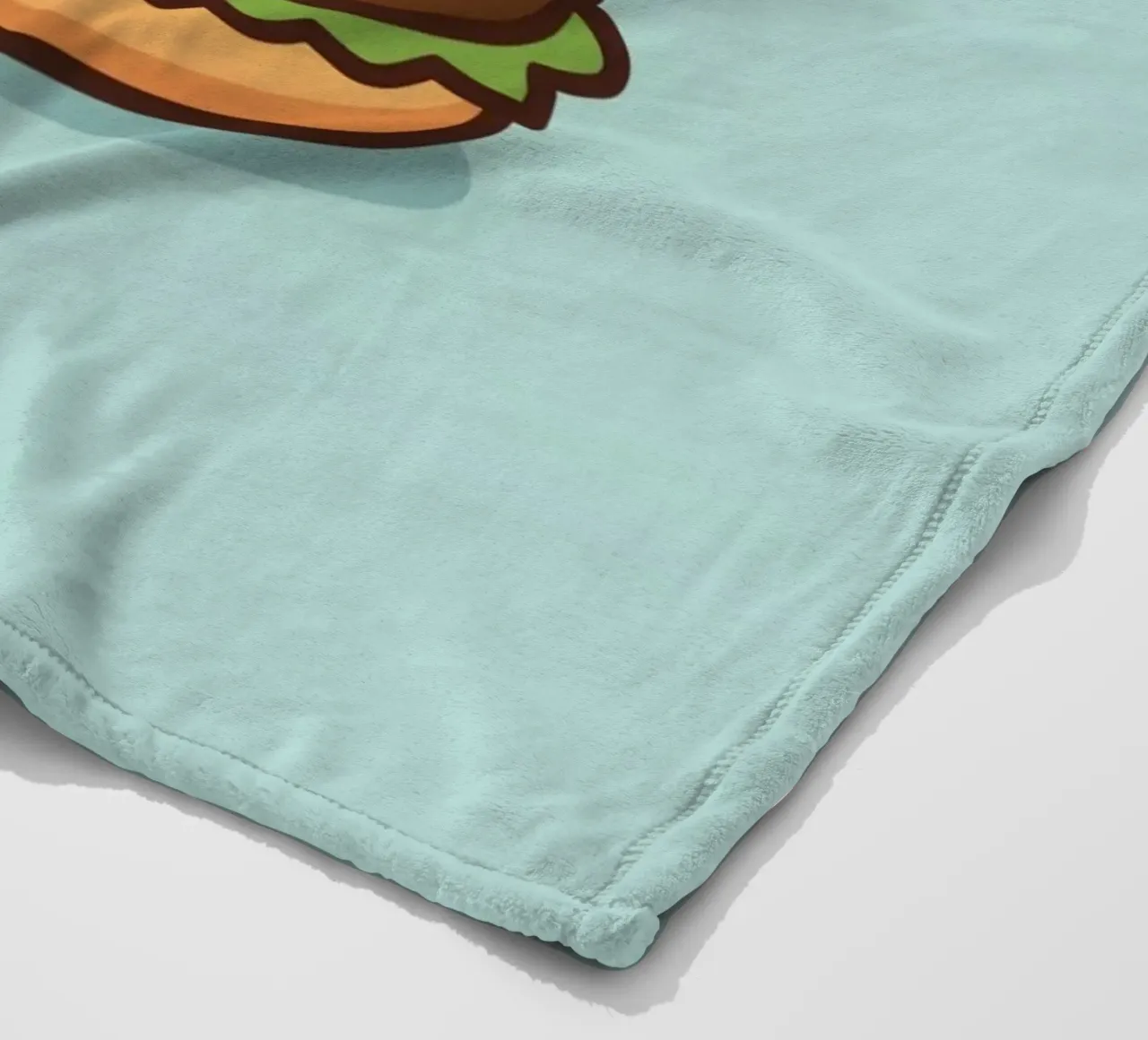 Simpatico hamburger felice con sovrapposizione divertente coperta in pile da DesignDoodle