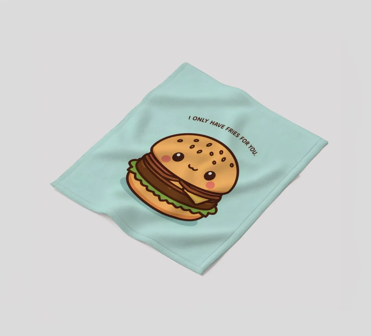 Simpatico hamburger felice con sovrapposizione divertente coperta in pile da DesignDoodle