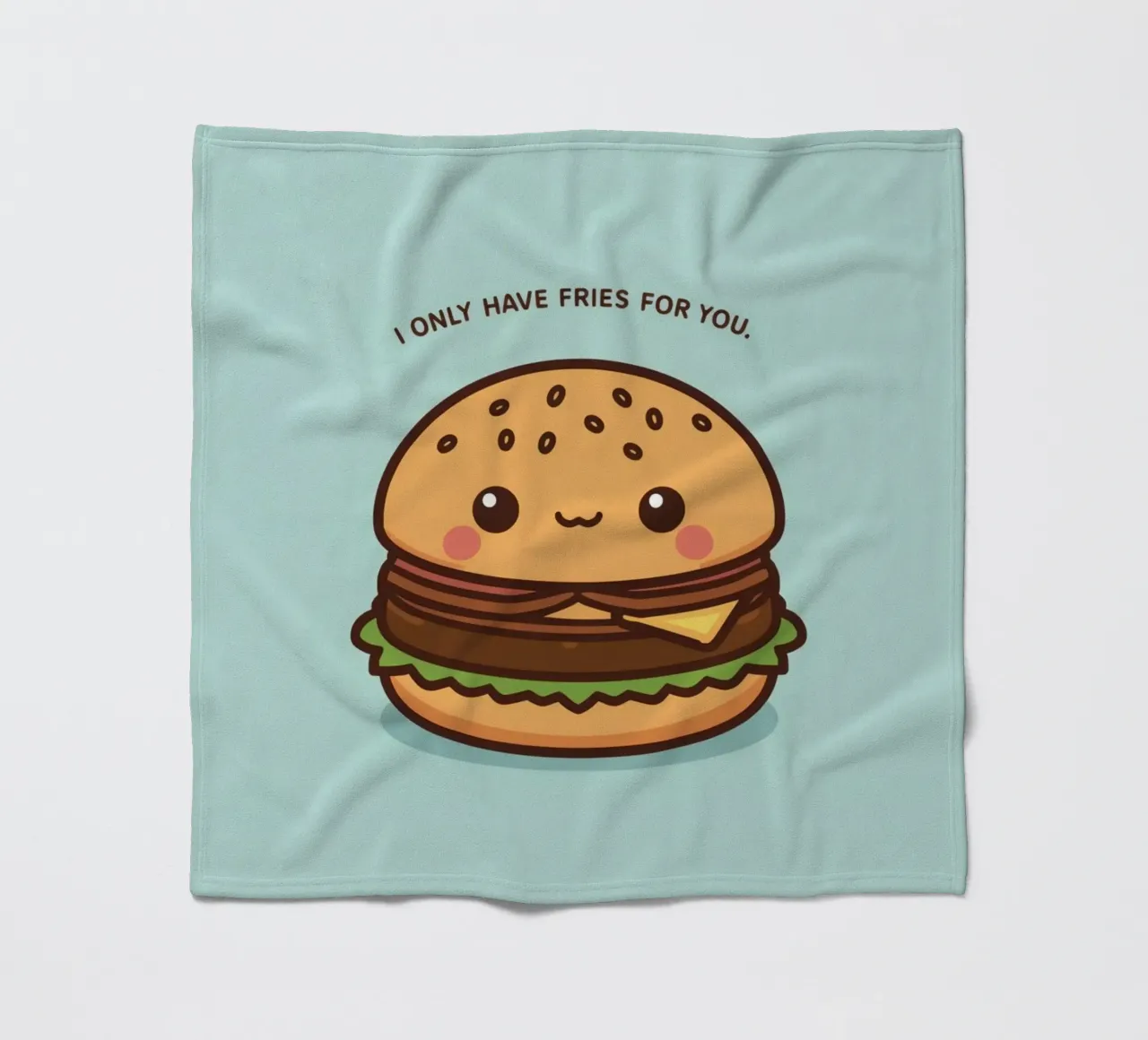 Simpatico hamburger felice con sovrapposizione divertente coperta in pile da DesignDoodle