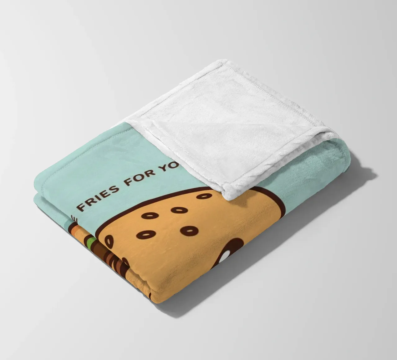 Simpatico hamburger felice con sovrapposizione divertente coperta in pile da DesignDoodle