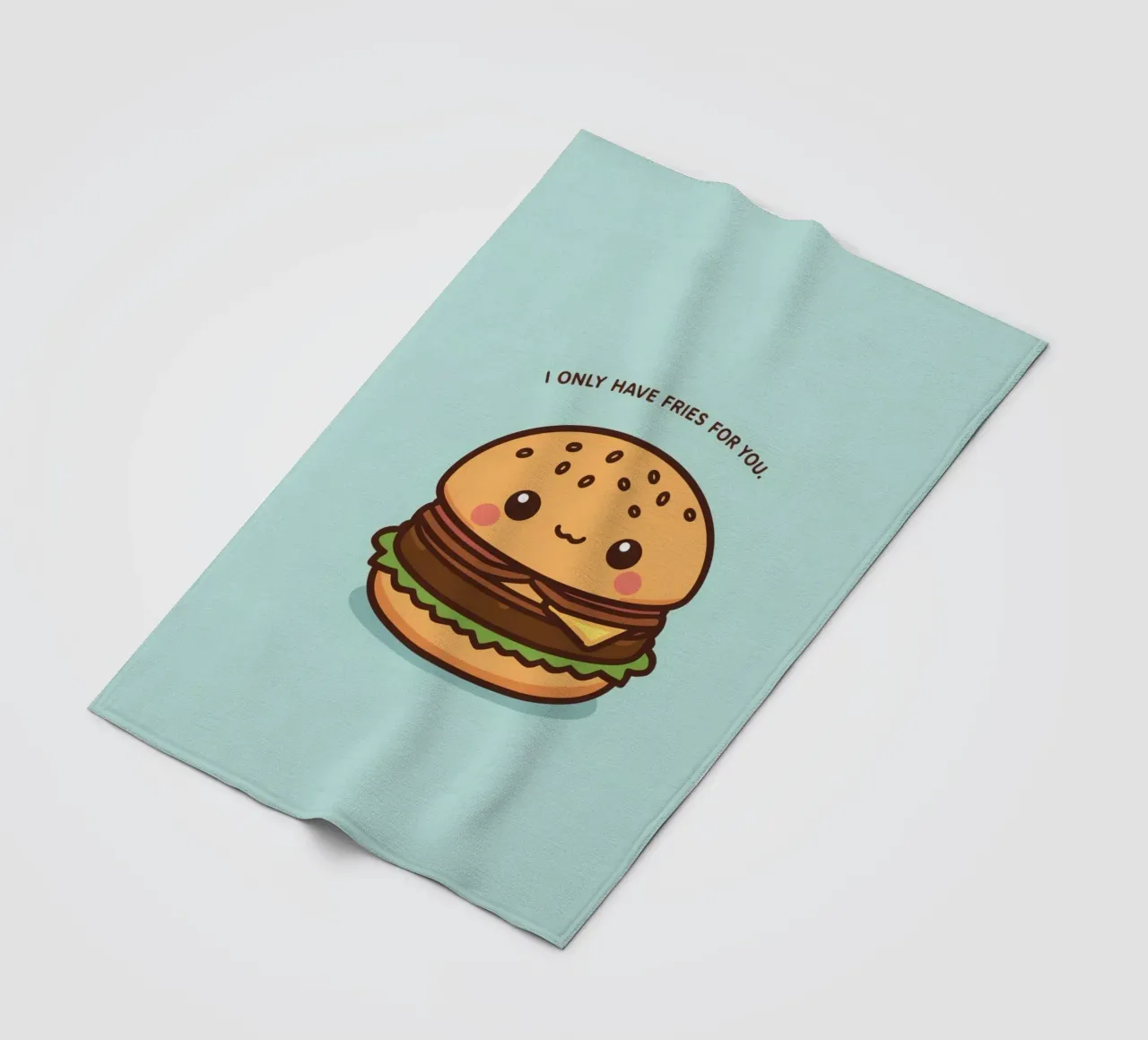 Simpatico hamburger felice con sovrapposizione divertente coperta in pile da DesignDoodle