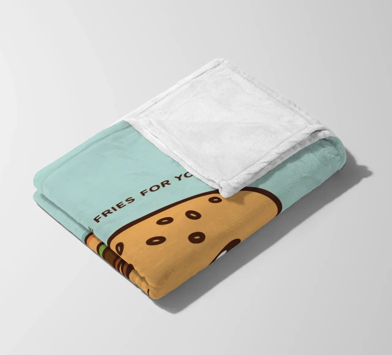 Simpatico hamburger felice con sovrapposizione divertente coperta in pile da DesignDoodle