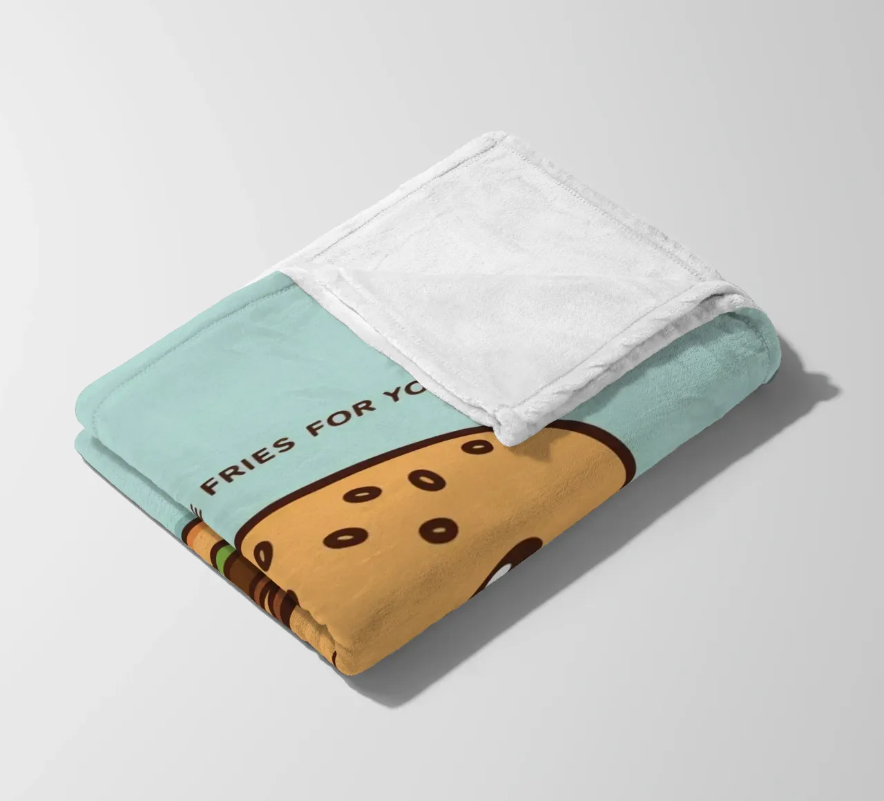 Simpatico hamburger felice con sovrapposizione divertente coperta in pile da DesignDoodle