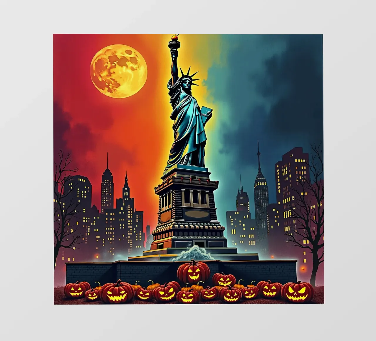 Halloween in città, "New York"_1 telo in pvc da Fantasie & Mystikwelten by LK