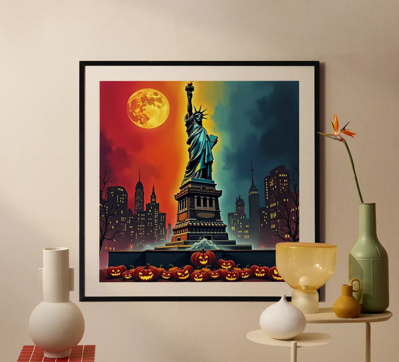 Halloween in città, "New York"_1 carta hahnemühle da Fantasie & Mystikwelten by LK