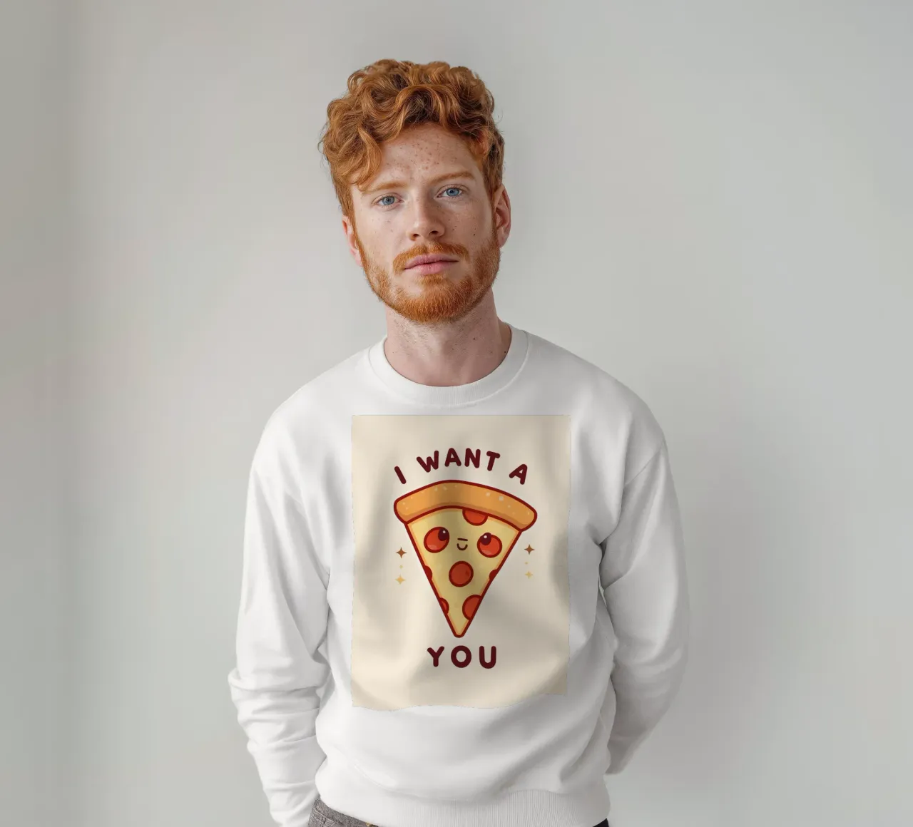 "Quiero una pizza para ti" sudadera de DesignDoodle