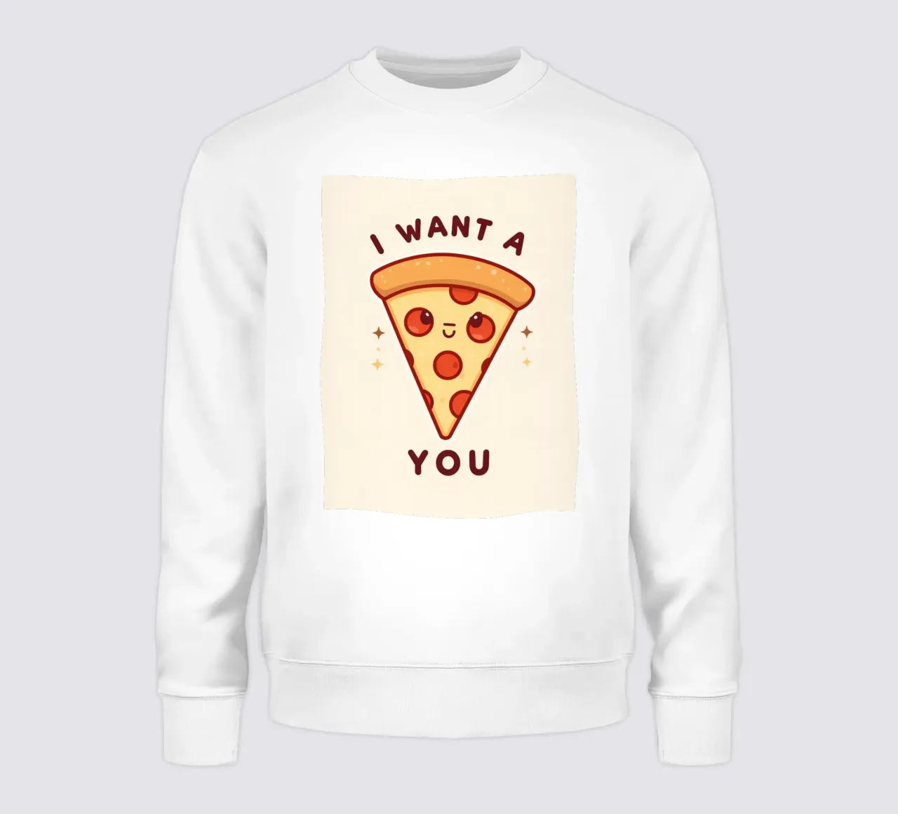 "Quiero una pizza para ti" sudadera de DesignDoodle
