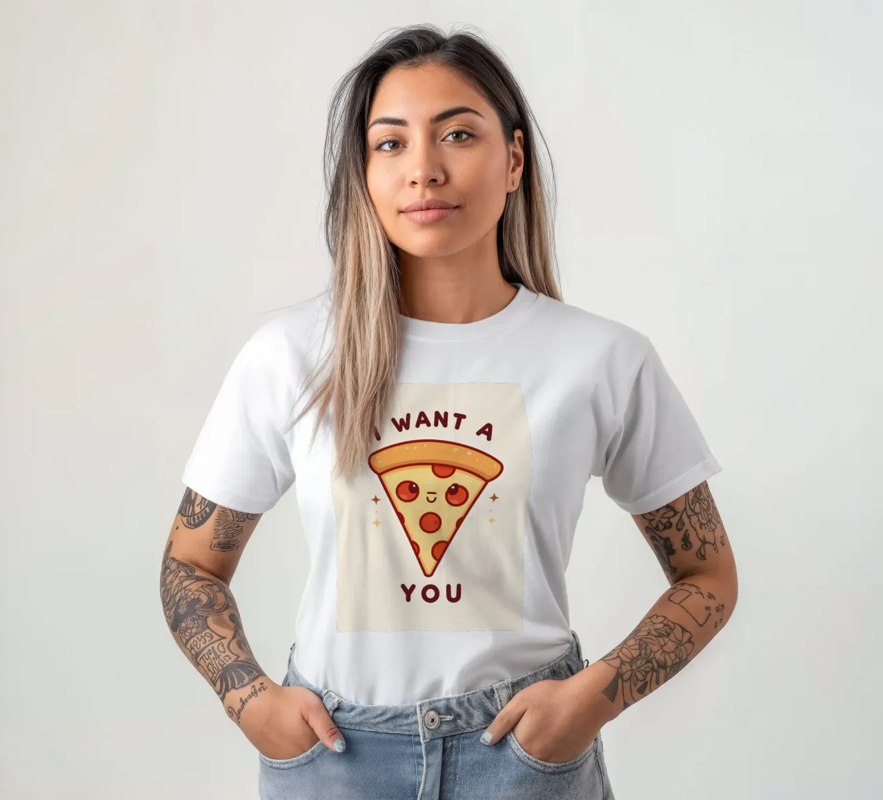 "Voglio una pizza per te" t-shirt da DesignDoodle