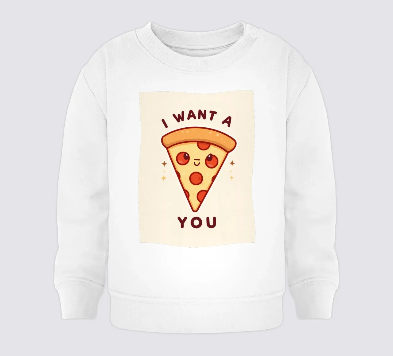 "Voglio una pizza per te" felpa neonato da DesignDoodle