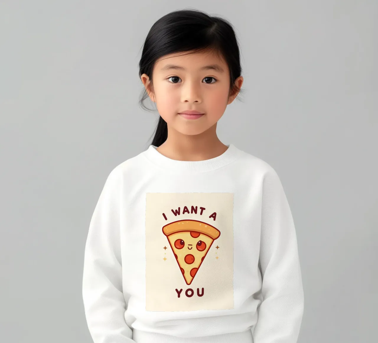 "Voglio una pizza per te" felpa bambino da DesignDoodle