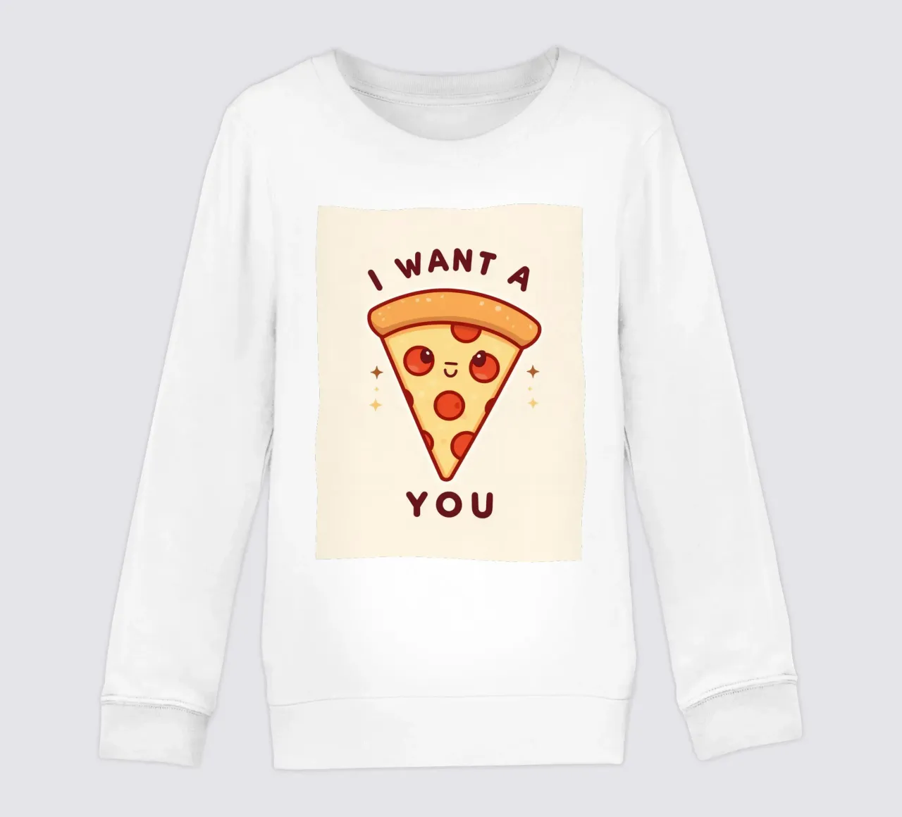 "Voglio una pizza per te" felpa bambino da DesignDoodle