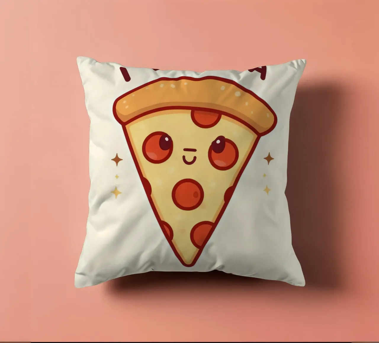 "Voglio una pizza per te" cuscino da DesignDoodle