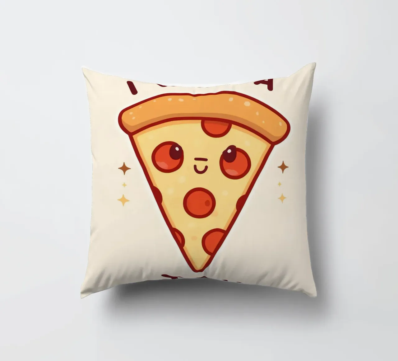 "Voglio una pizza per te" cuscino da DesignDoodle