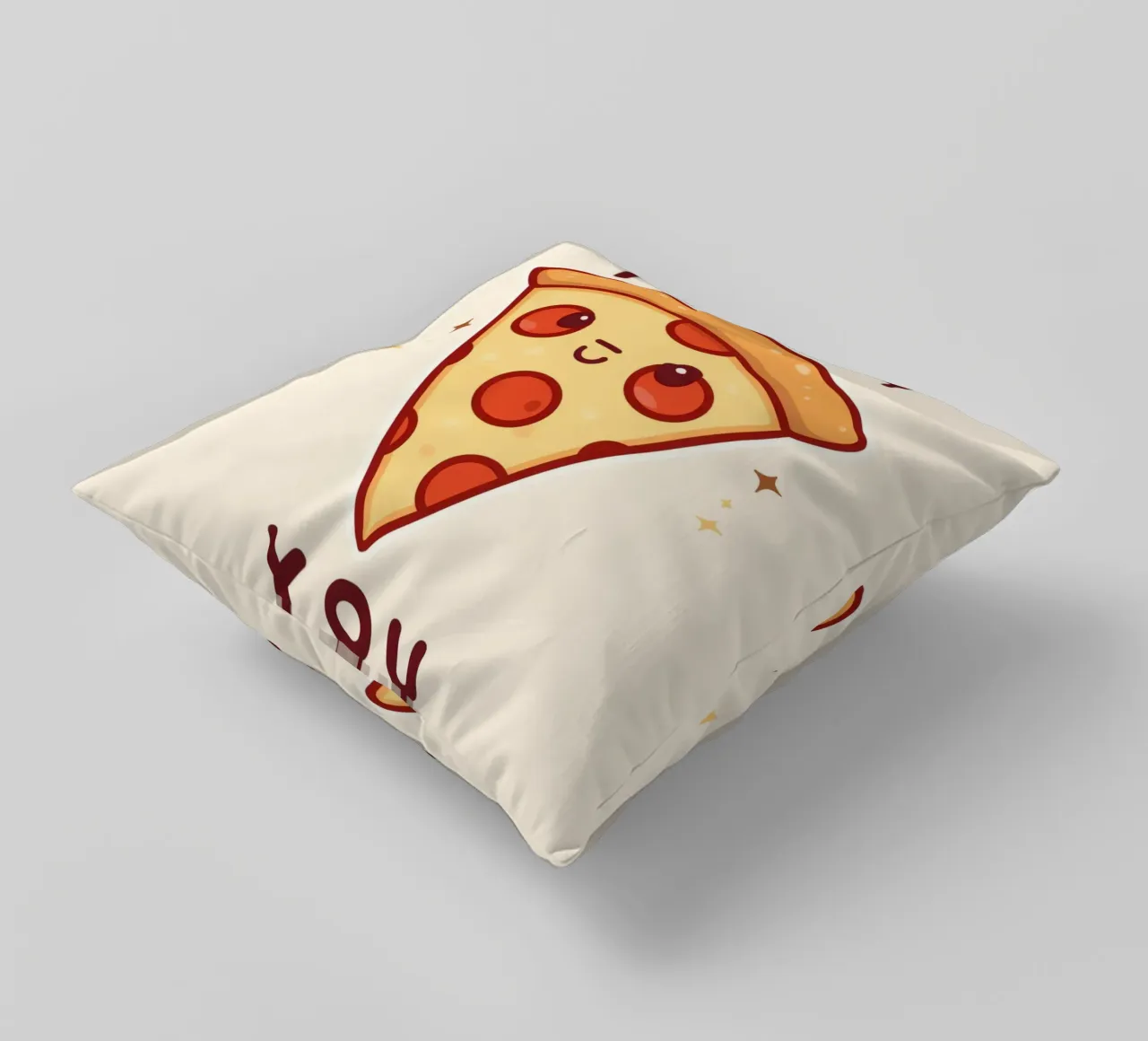 "Voglio una pizza per te" cuscino da DesignDoodle