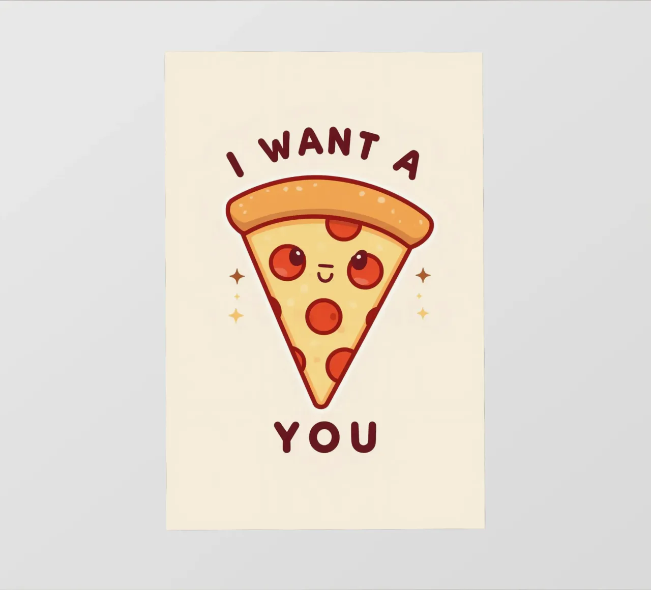 "Voglio una pizza per te" telo in pvc da DesignDoodle