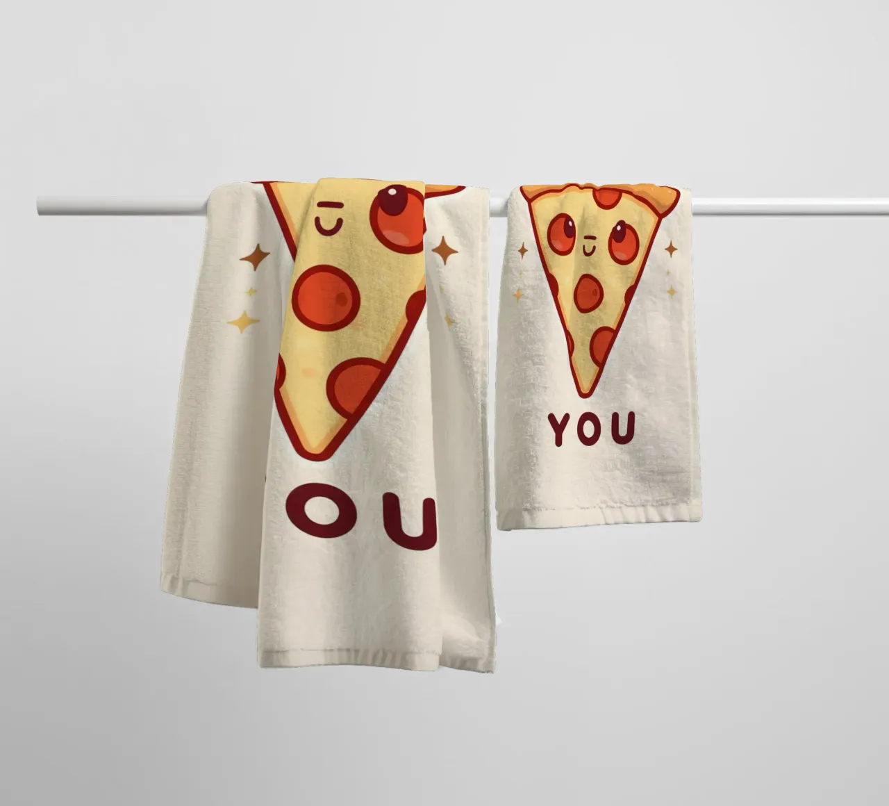 "Voglio una pizza per te" asciugamano da bagno da DesignDoodle
