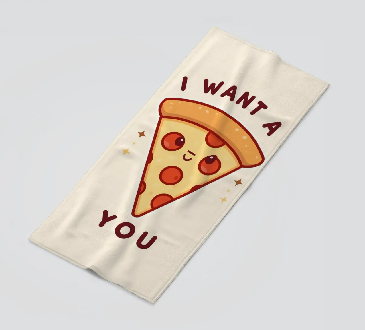 "Voglio una pizza per te" telo mare da DesignDoodle