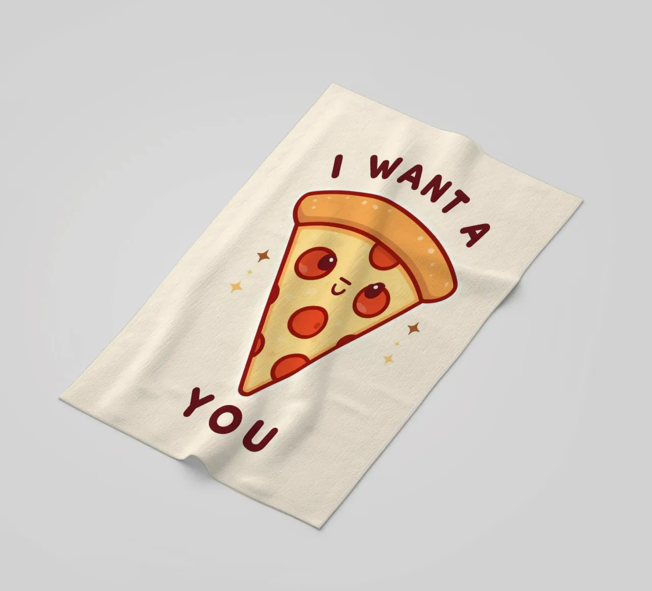 "Voglio una pizza per te" telo mare da DesignDoodle