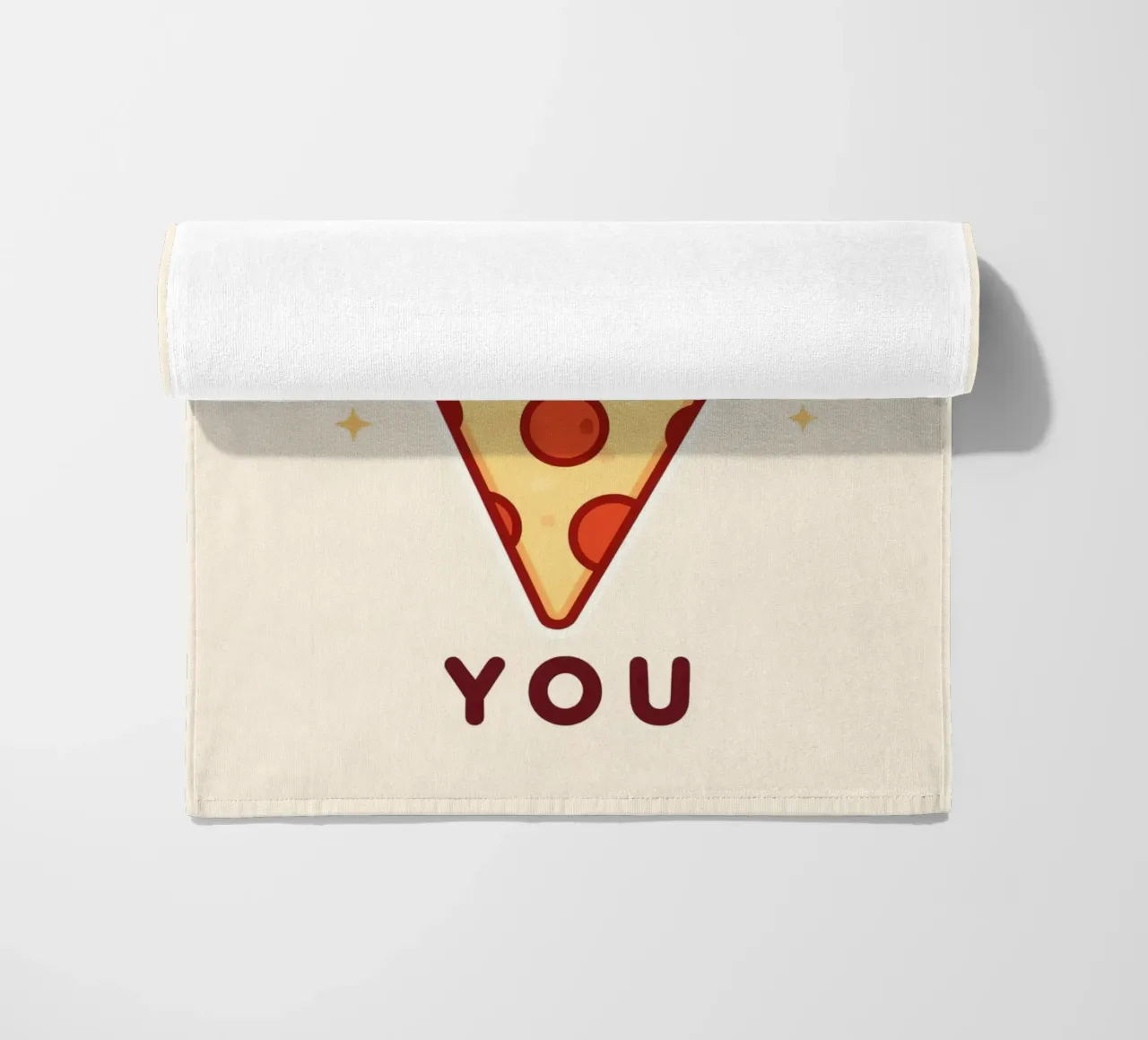 "Voglio una pizza per te" telo mare da DesignDoodle