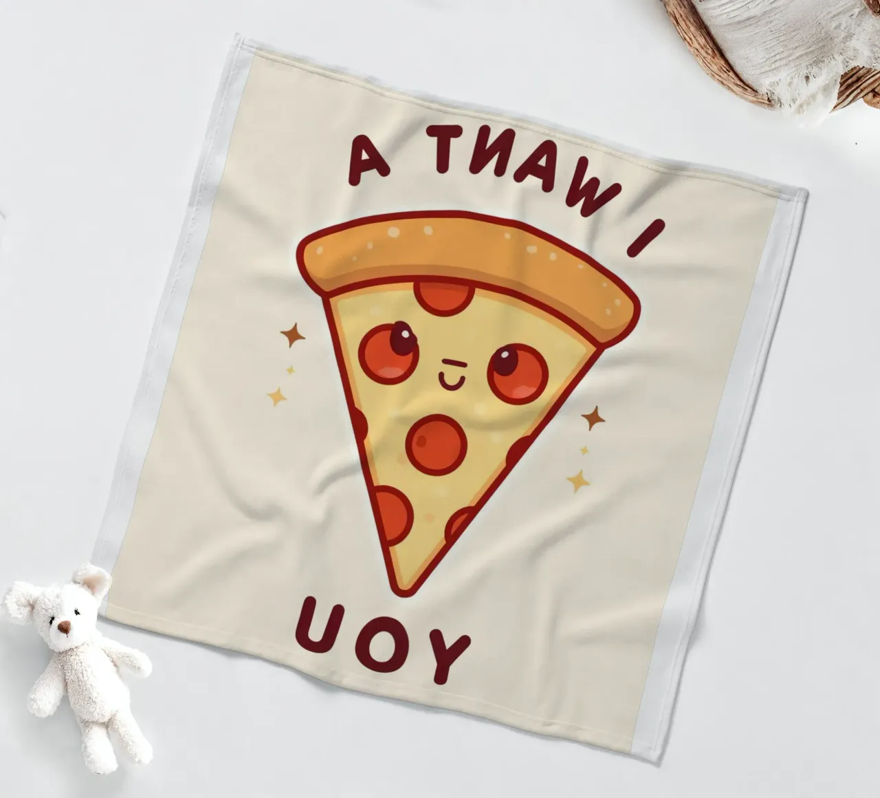 "Voglio una pizza per te" coperta in pile da DesignDoodle