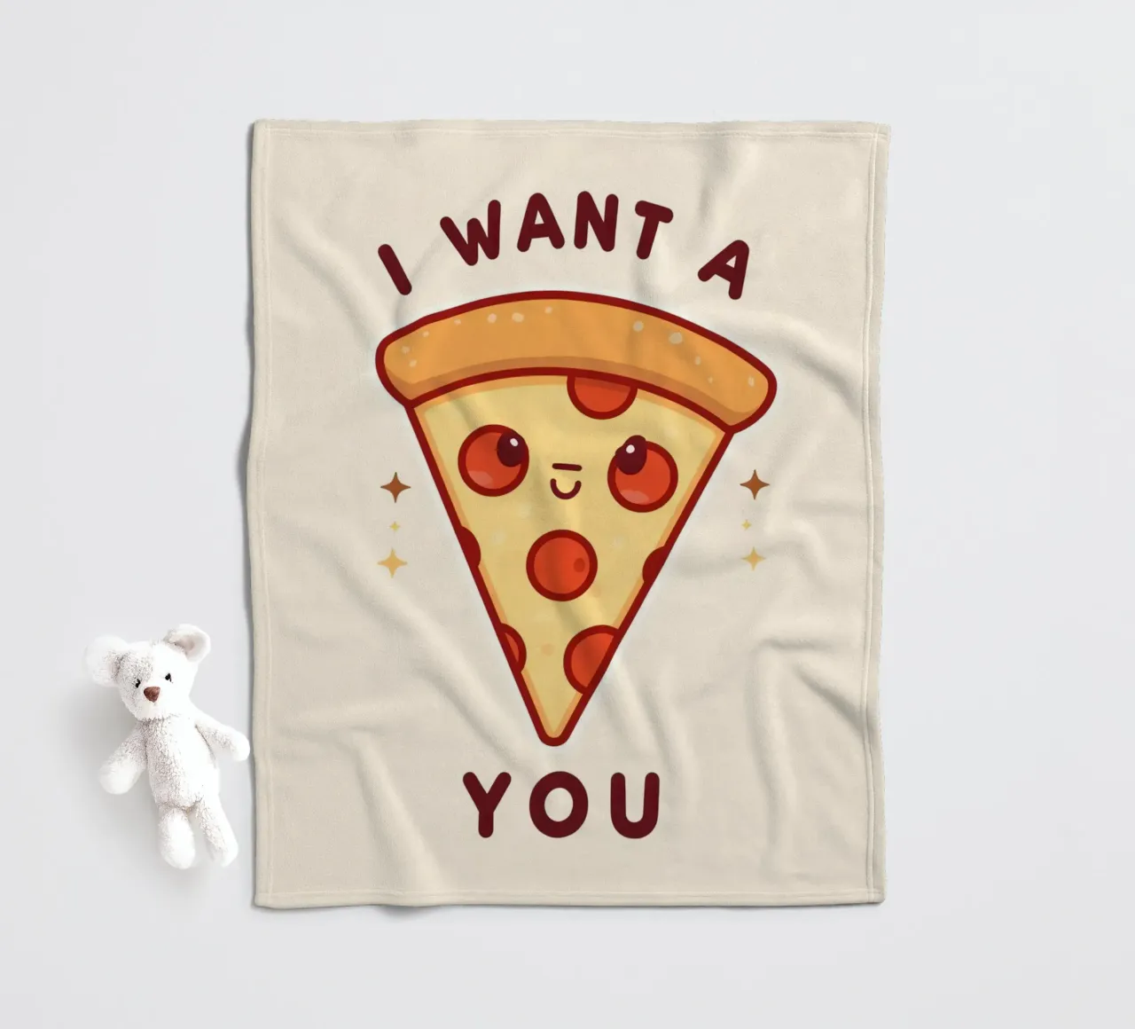 "Voglio una pizza per te" coperta in pile da DesignDoodle
