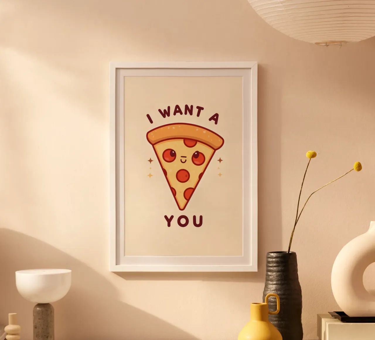 "Voglio una pizza per te" carta hahnemühle da DesignDoodle