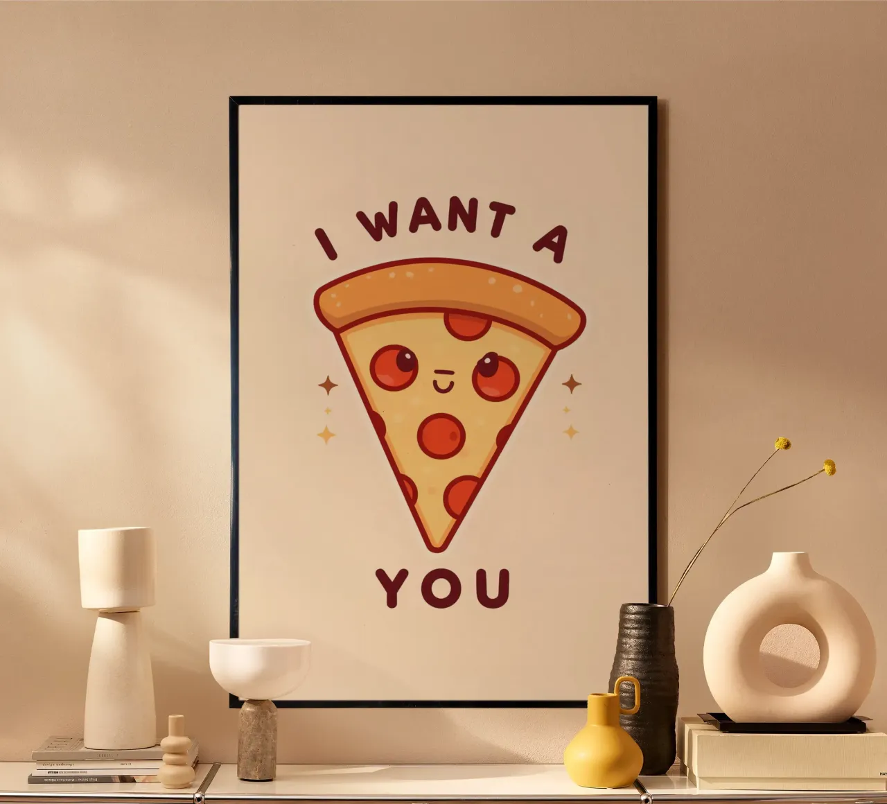 "Voglio una pizza per te" carta hahnemühle da DesignDoodle