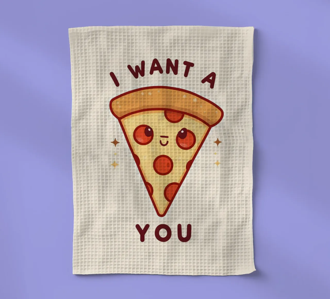 "Voglio una pizza per te" canovaccio da cucina da DesignDoodle